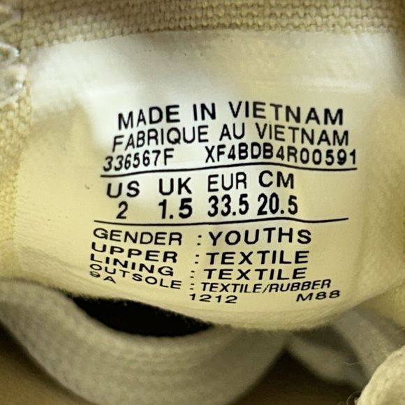 Converse Pre School Chuck Taylor All Star Lo Ox Trainers Shoes Gray Size 2 Youth - Picture 14 of 14